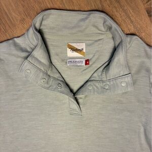 Tracksmith Downeaster Quarter Snap Merino Wool Sage Size Woman’s Medium